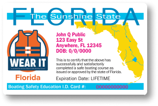 Florida boater education card.