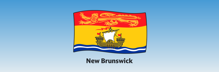 New Brunswick flag image, how to get a boating license in New Brunswick concept.