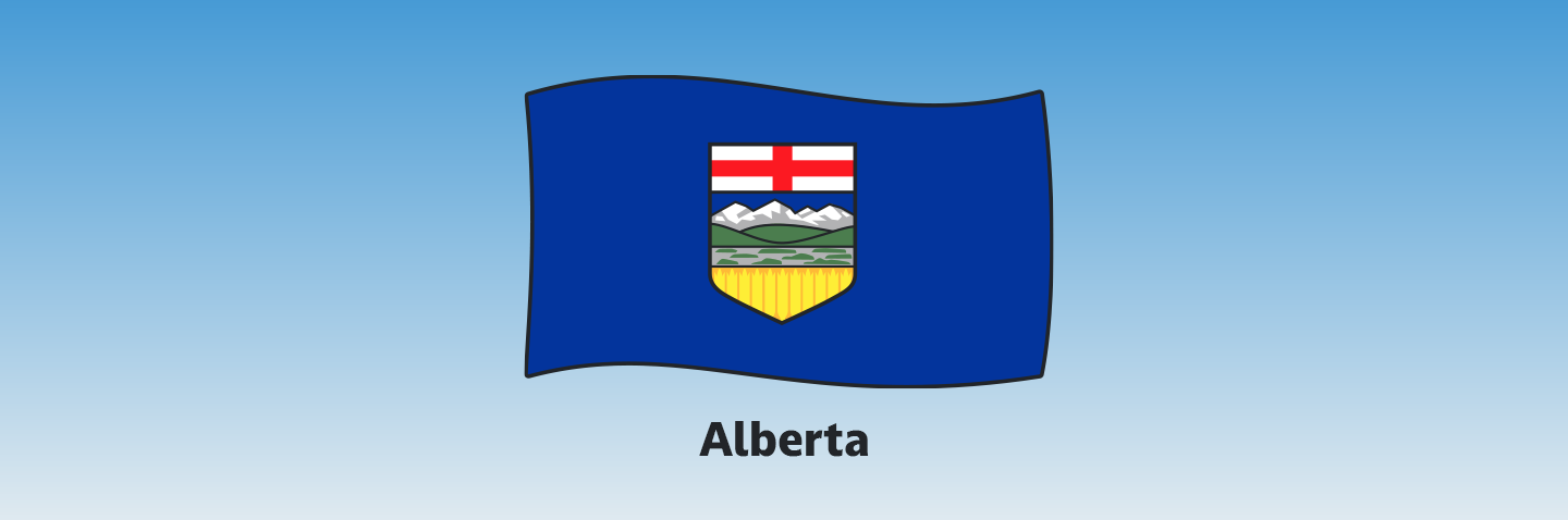Alberta flag illustration. 