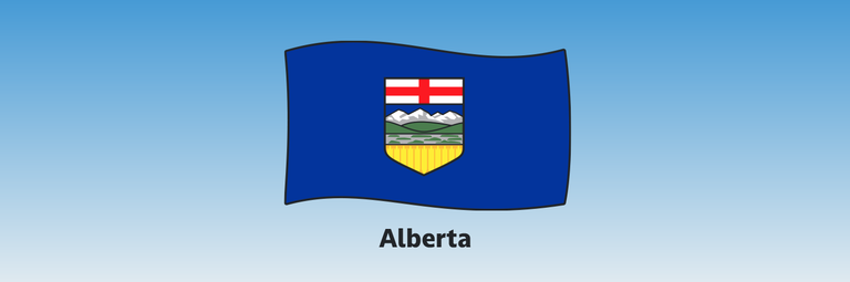 Alberta flag illustration.