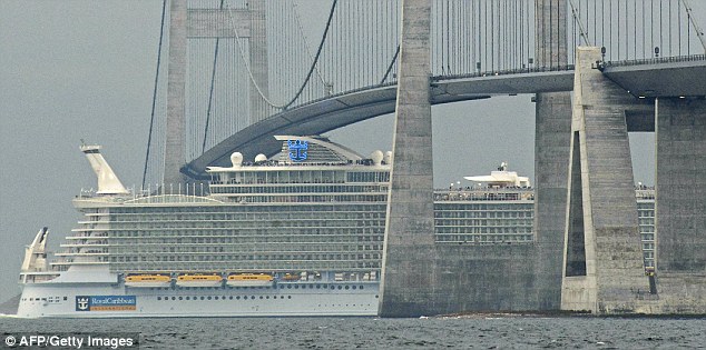 Allure of the Seas cutting it close