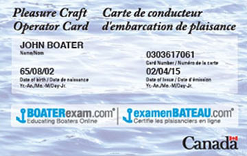 Illustration of the PCOC, do Americans need a boating license in Canada concept. 