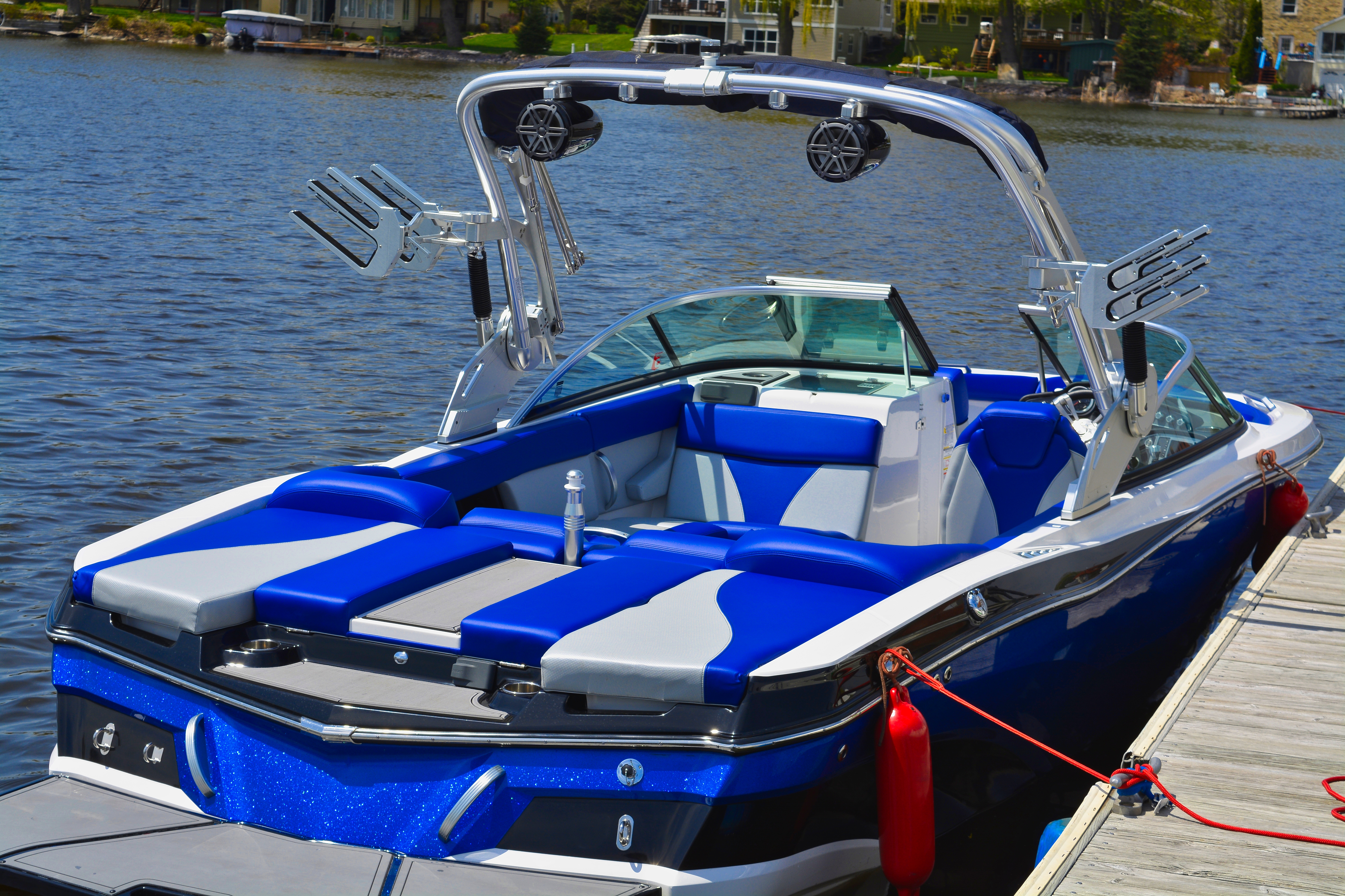 A boat tied at the dock, do you have to have boat insurance concept? 