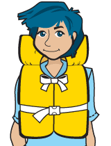 Illustration of a Type II life jacket. 